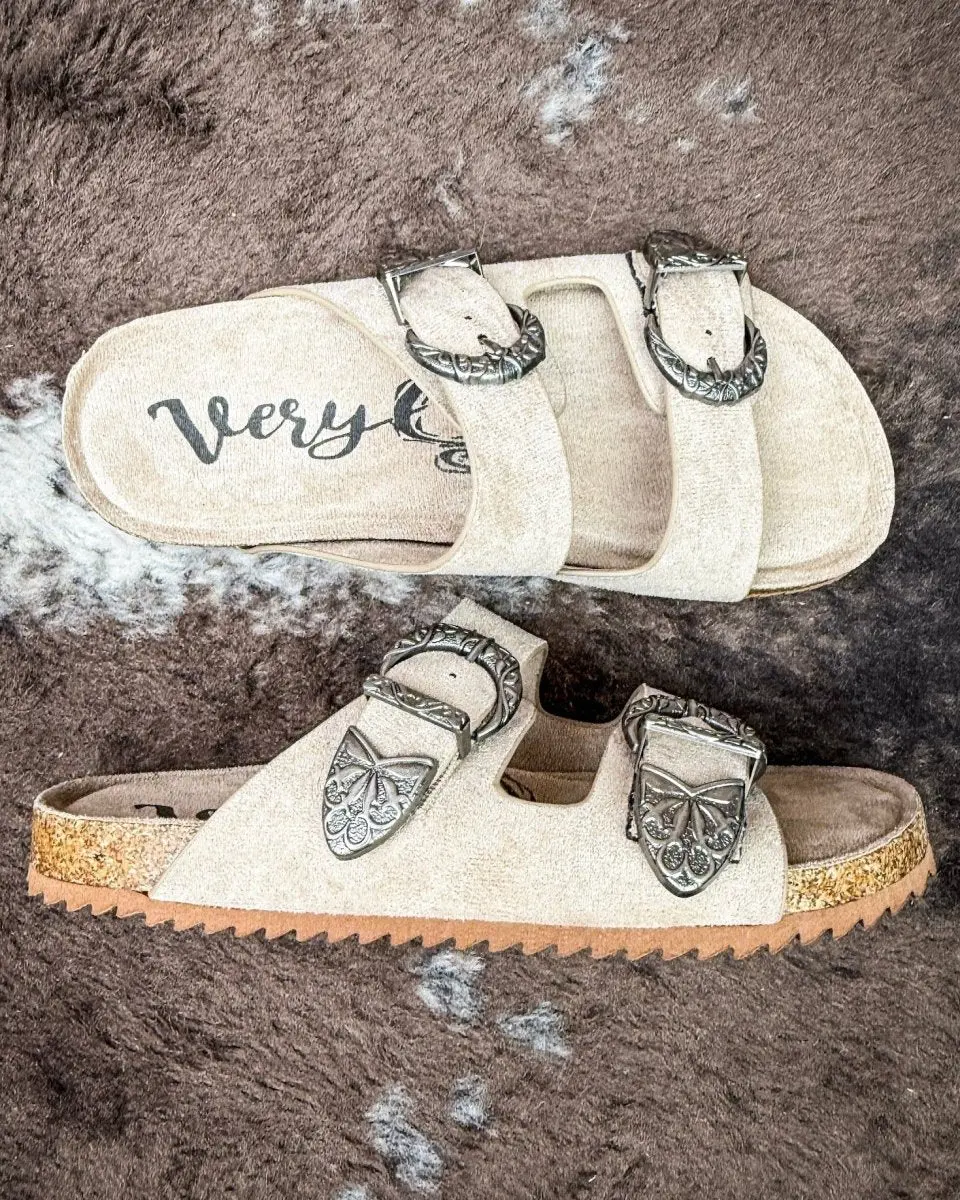 Women's Taupe Skye Platform Sandal - Very G Shoe, Buckle Design Footwear