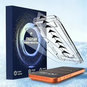 One Fish Screen Protector 2 Pack Privacy Protection for iPhone Samsung Crystal Clear  Scratch-Resistant Ultra-Smooth Touch  Privacy Protection  Easy Installation.