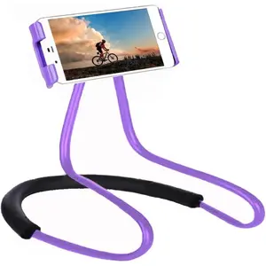 Lazy Cell Phone Holder - Universal Phone Holder to Wear Around Neck Lazy Bracket Free Rotating Smart Mobile Phone Mount Stand