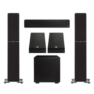 Definitive Technology Dymension 5.1 Channel Audio Surround Sound System - Bundle with 2 DM40 Towers, 1 DM20 Center Channel, 2 DM95 Rear Speakers, 1 DN8 Subwoofer