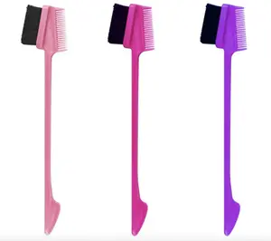 1 PCS Hair Edge Double Sided Edge Control Brush and Eyebrow Comb Hair Styling Brush