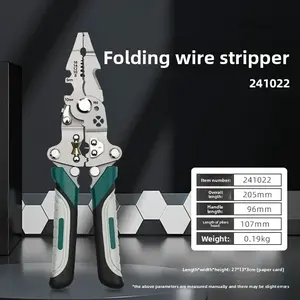 Foldable wire splitting and peeling pliers Multifunctional wire cutting and crimping pliers Special pliers for electricians Wire stripping pliers Multi-Function Tool