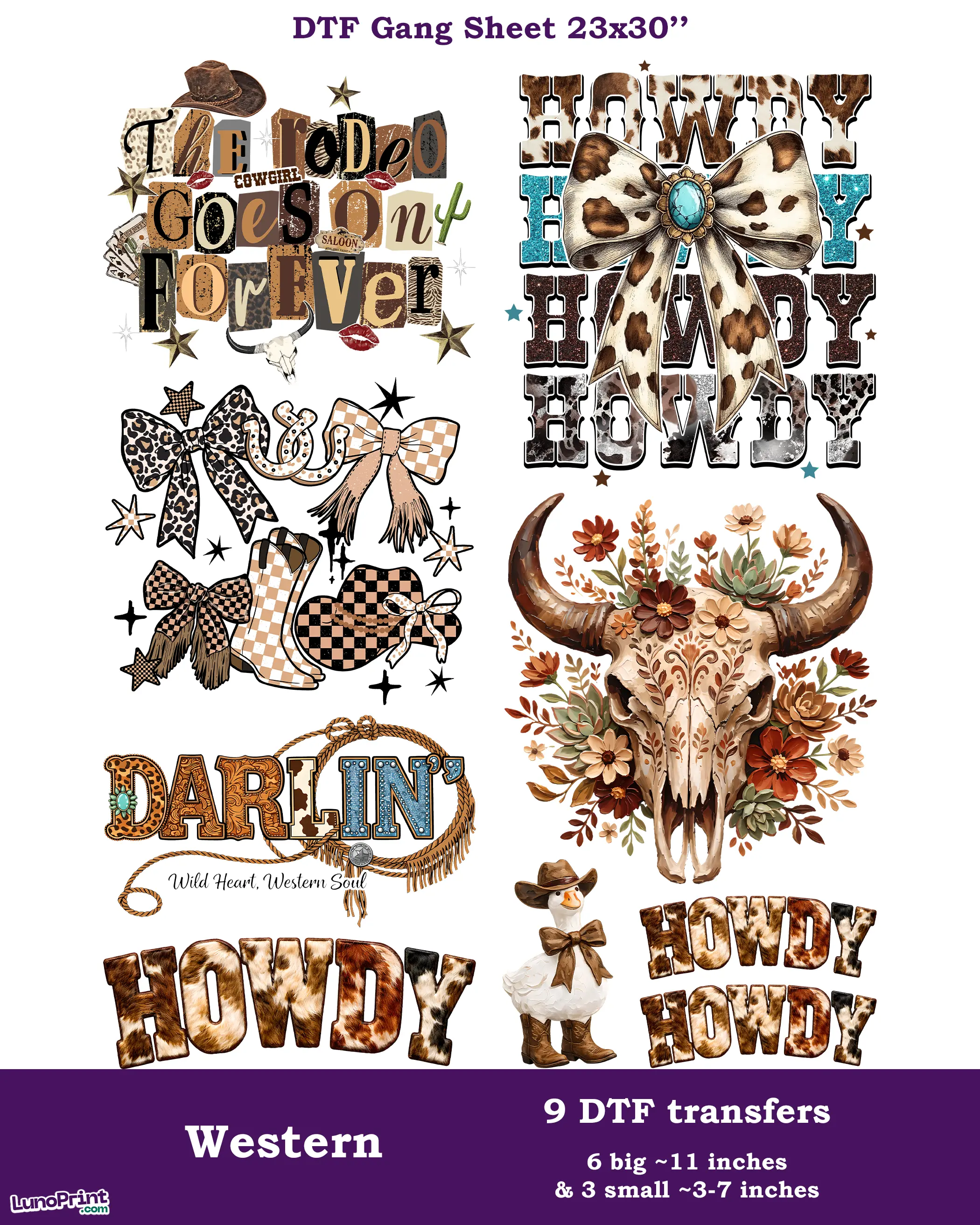 Western DTF Gang Sheet