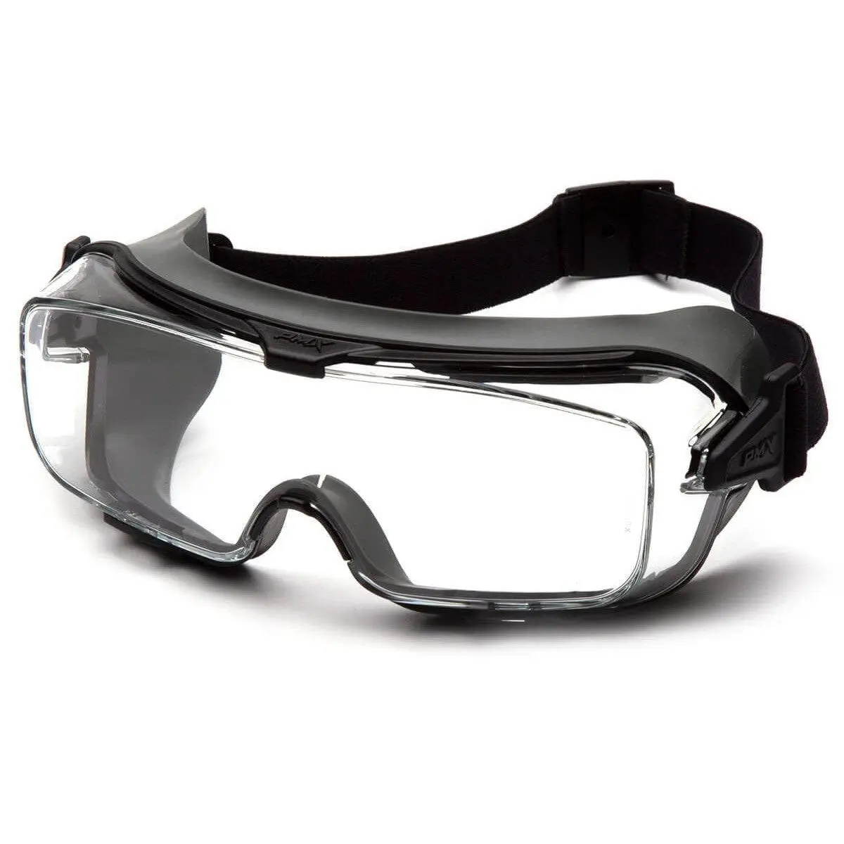 Pyramex Cappture Pro Safety Glasses with Gasket & Strap and H2MAX Clear Anti-Fog Lens