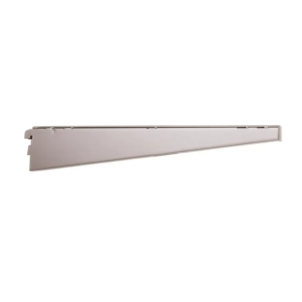 16 in. Champagne Nickel Steel Closet Culture Shelf Bracket - Wall-Mount Hook for Shelves
