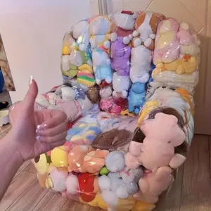 Creative Transparent Toy Storage Bag, Stuffed Animal Storage, Large Capacity DIY Doll Organizer, Multi-Purpose PVC Sofa Design, Durable & Easy Clean