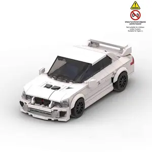 Moc Compatible Lego Three Lancer Evo Brick Car Model, Holiday Gift, Unisex Toy, Block Type Bricks & Parts, Creative Building Blocks