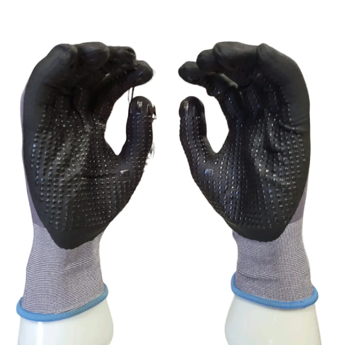 12-Pair FlexiGuard Dotted Palm Ultralight Work Safety Gloves, Breathable, Precision-Fit for Assembly, Wiring Operations, Home Improvement