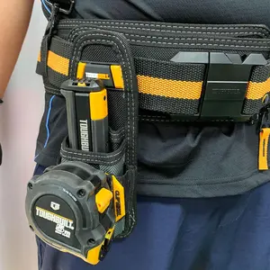 Heavy-duty Utility Pouch, Durable Tool Organizer with 6 Pockets & Loops, Tape Measure Holder, Tool Bags for Construction Workers, Convenient Tool Pockets