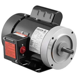 VEVOR 0.5 HP Electric Motor, 1725RPM Air Compressor Motor, CW/CCW Rotation, 5/8 inch Shaft Diameter, 1.88inch Shaft Length, 2.07N. m Torque, Single-Phase, TEFC Cooling, 115V/230V, 56 Frame