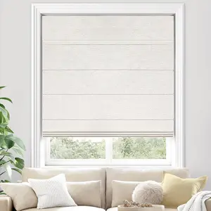 100% Blackout Cordless Roman Shades for Indoor Windows & French Doors, 34 3/4" W * 60" H - Blackout - Beige