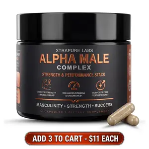 Alpha Male Complex – Strength & Performance Stack | Fadogia Agrestis & Epimedium | 30 Capsules