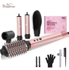 Brightup 5 in 1 Professional Hot Air Styler,110,000 RPM Multi-Styler,Easily Create Curly/Straight Hair Comfort Christmas Gifts Holiday Gift MothersDayGift