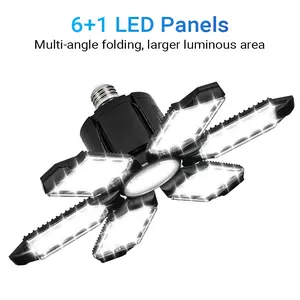 120W LED Mahjong Light Foldable and Transformable Garage Light E27 Screw Bulb High Brightness Energy Saving Indoor Home UFO Light