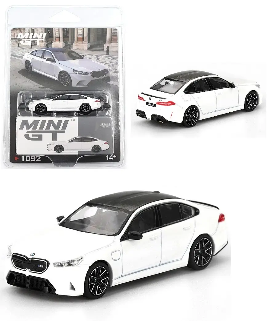 MINI GT 1:64 SCALE BMW M5 ALPINE WHITE DIECAST MODEL CAR MGT01092-1H