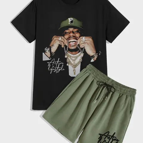 Boys' Summer Shorts Set, Short Sleeve Round Neck Top & Shorts, Kids Casual Wear, Perfect for Outdoor Activities, Clothes