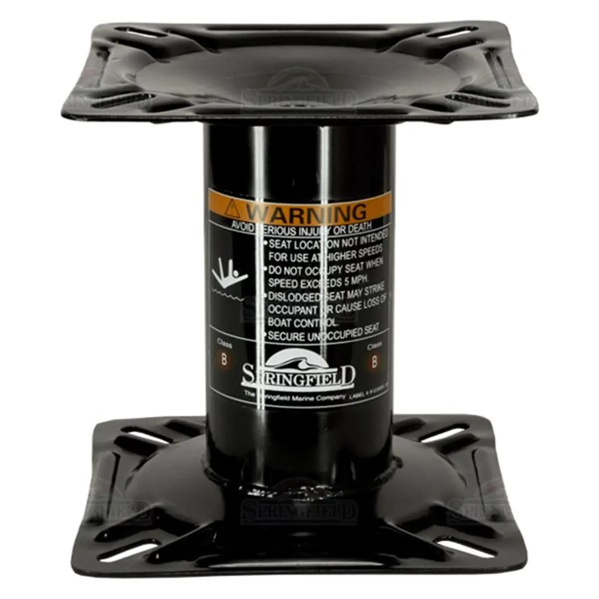 Springfield Marine Economy Seat Pedestal, 7 in. Fixed Height with Rugged Standard Seat Mount, 3.33 lbs, 7x7x7 inch, for Duck Boats, Kayaks, Car Toppers
