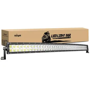 Nilight 42 Inch 240W Double Row Curved Spot Flood LED Light Bar