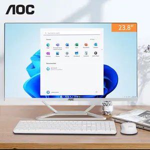 AOC All-in-One Business Desktop PC 23.8" FHD Display AMD R5 3500U Processor 3.7GHz 16GB RAM 512GB SSD Windows 11 Wi-Fi Keyboard Mouse Dual Speakers PC Office Work Gaming