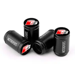 Car Valve Stem Cap, Aluminum Alloy Valve Stem Cover, Universal Automotive Car Tire Accessories for Audi A1 A3 A4 A5 A6 A7 A8 Q1 Q3 Q5 Q7 R8, Tire Pressure Caps, Car Parts