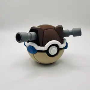 Blastoise-Inspired 3D Printed Poke Ball Pre Built Collectible