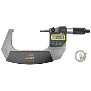 iGaging Quick Action SpeedMic Digital Micrometer, 3-4" Range, 0.00005"/0.001mm, Wireless Charging, Micro USB Data Output Port, IP65 Protective Rating against Dust & Fluid