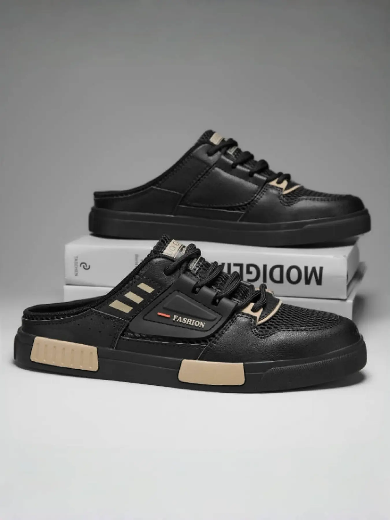 Men's Sporty Slippers, Breathable Textile Upper, Rubber Sole, Random Print, All Seasons, Casual Summer Footwear, Fashion Slippers, Comfortable Lazy Shoes