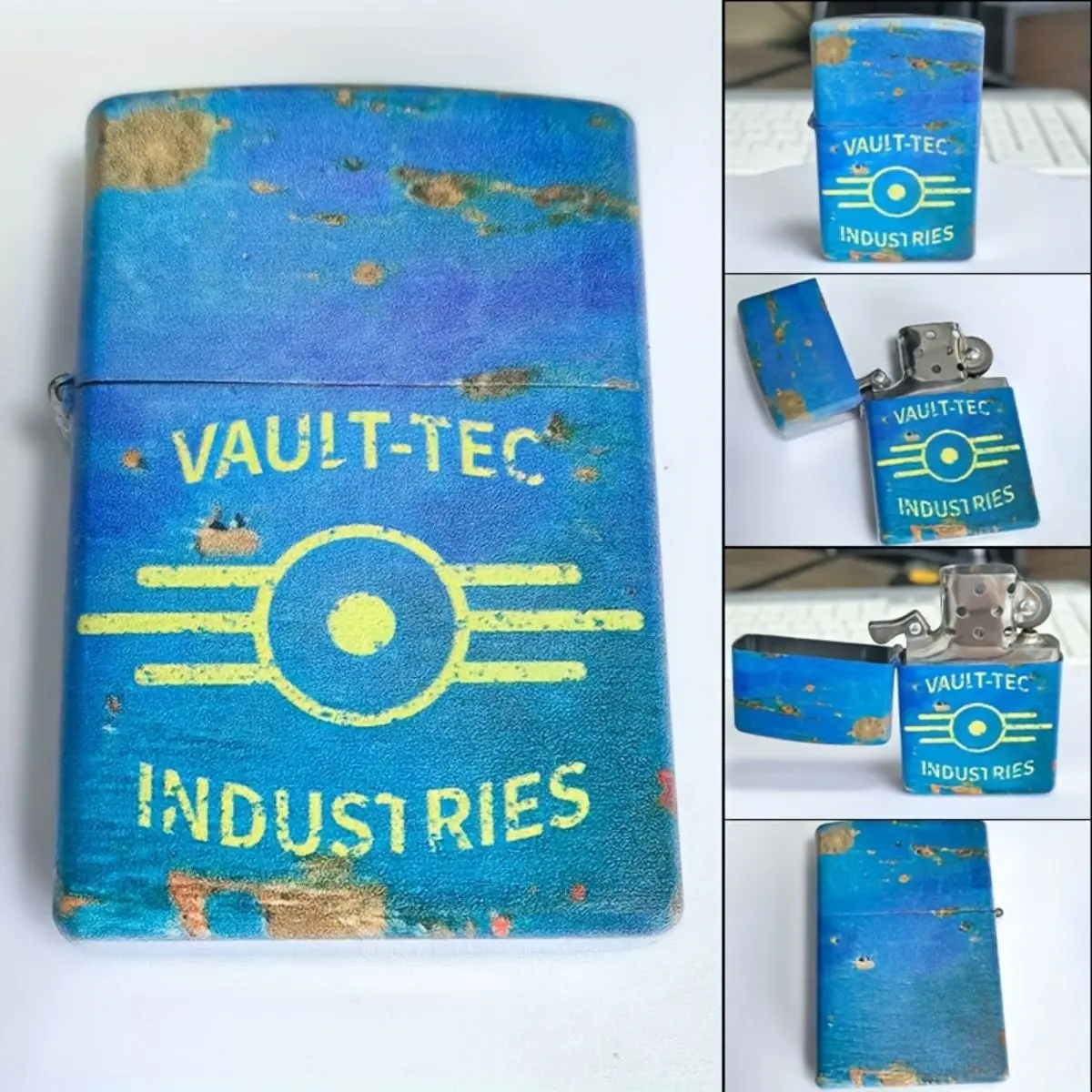 Fallout Theme Novelty Lighter - Shelter Tech Metal Steel Wheel Accessory for Universal USB & Mobile Electronics, Novelty Lighters Accessories, Lighters Novelty