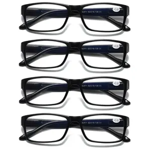 4pcs  Square Eyeglass Frame Ultra Light Portable Glasses Frame Eyewear Protection Empty Frame Without Pieces