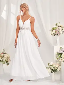 Elegant Backless Lace-Up Dress, Sleeveless Slim-Fitting Design, Pure Color Fabric, Perfect for Special Occasions & Daily Wear