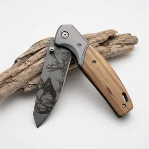 Premium Olive Wood Handheld Utility Tool - 5Cr13Mov Stainless Steel Multi-Purpose Gear, Aesthetic Compact EDC Accessory, 2026 Ideal Birthday & Father's Day Gift