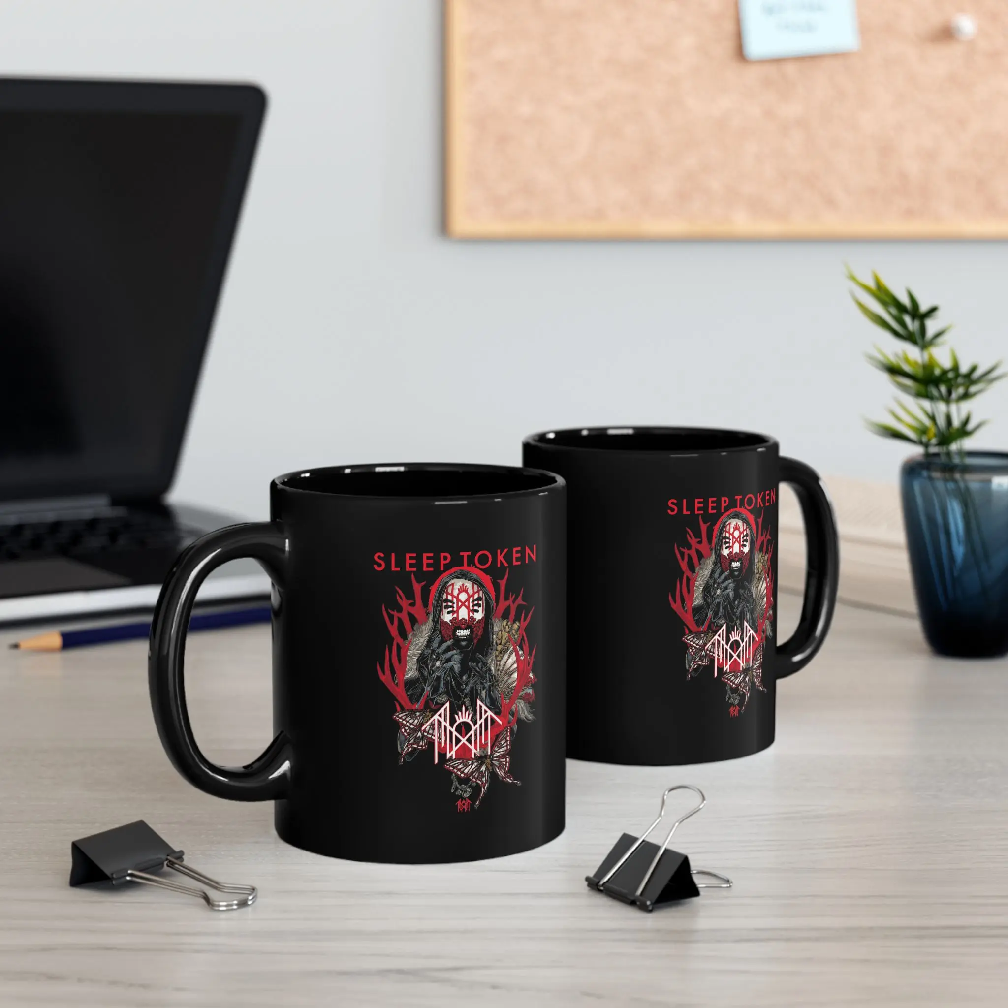 Vessel Sleep Token Rock Band MUG, Sleep Token Red Flowers Accent Mug, Sleep Token Band Cup Gift