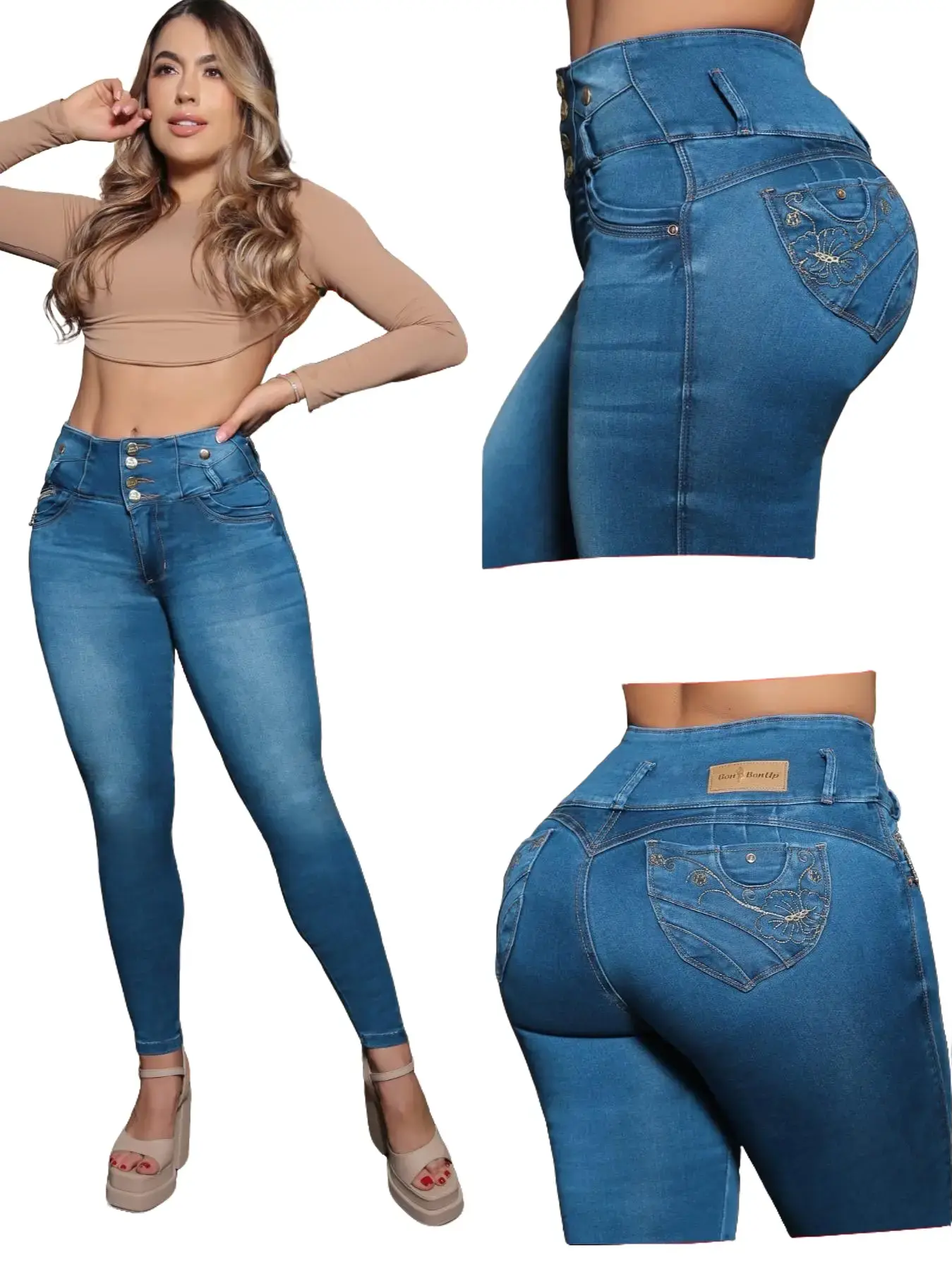 COLOMBIAN BONBONUP WOMAN'S JEANS BUTT LIFTER
