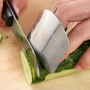304 Stainless Steel Vegetable Cutting Finger Guard Hand Guard Kitchen Gadget Protective Cover