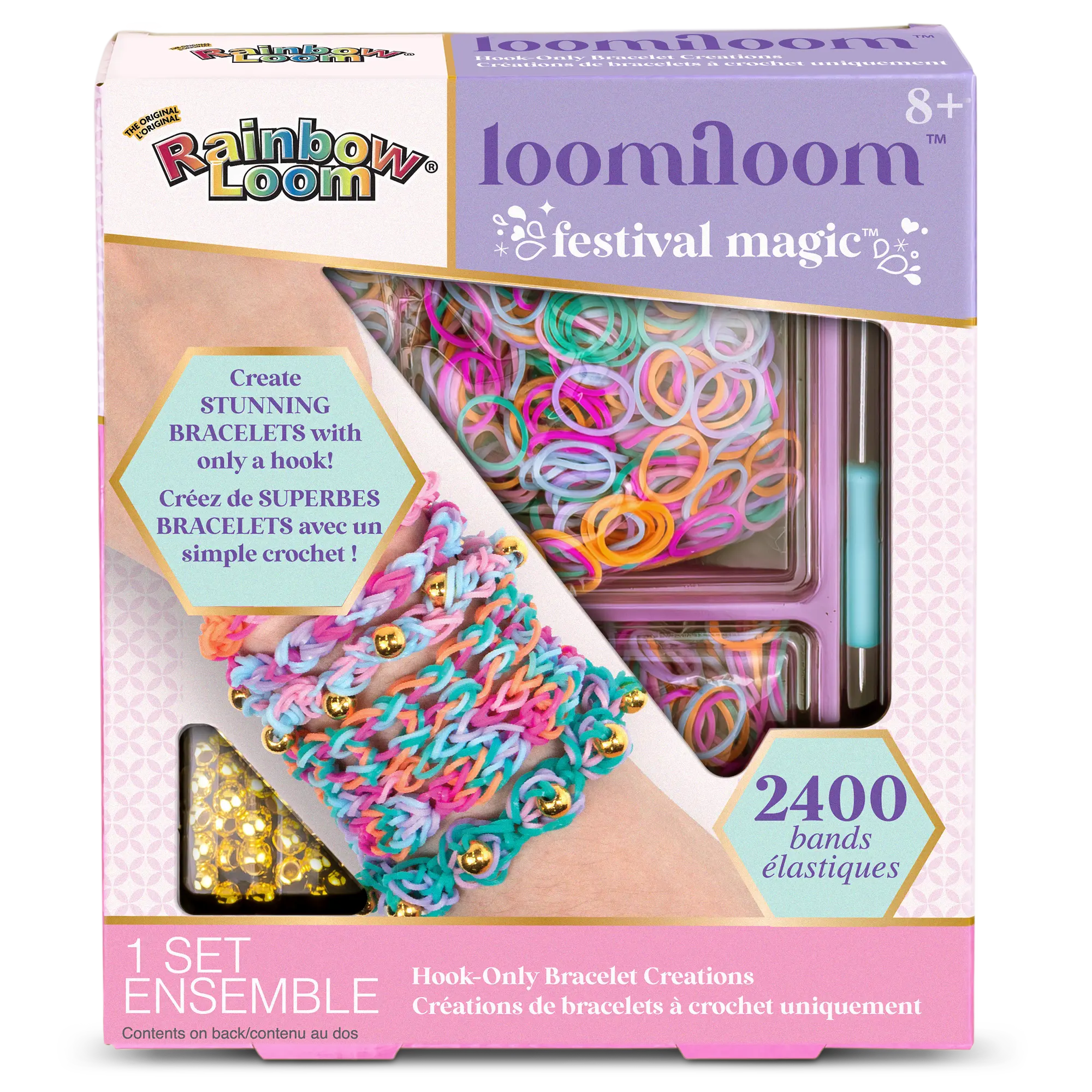 Loomiloom Festival Magic, 2400+ rubber bands, Hook Only Designs
