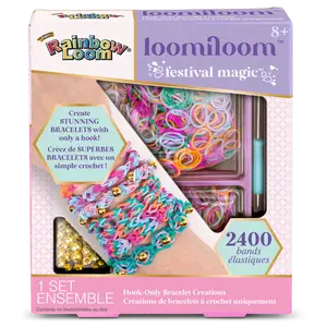 Loomiloom Festival Magic, 2400+ rubber bands, Hook Only Designs