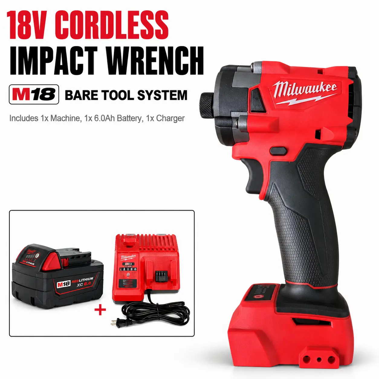 Milwaukee M18 Brushless Dual-Speed 13mm Cordless Drill/Driver Kit - 114mm Short for Tight Spaces, Cordless Rechargeable Drill, Retail-Packaged Portable Power Tool for Wood Drilling, Metal Hole-Making, Diy Power Tools
