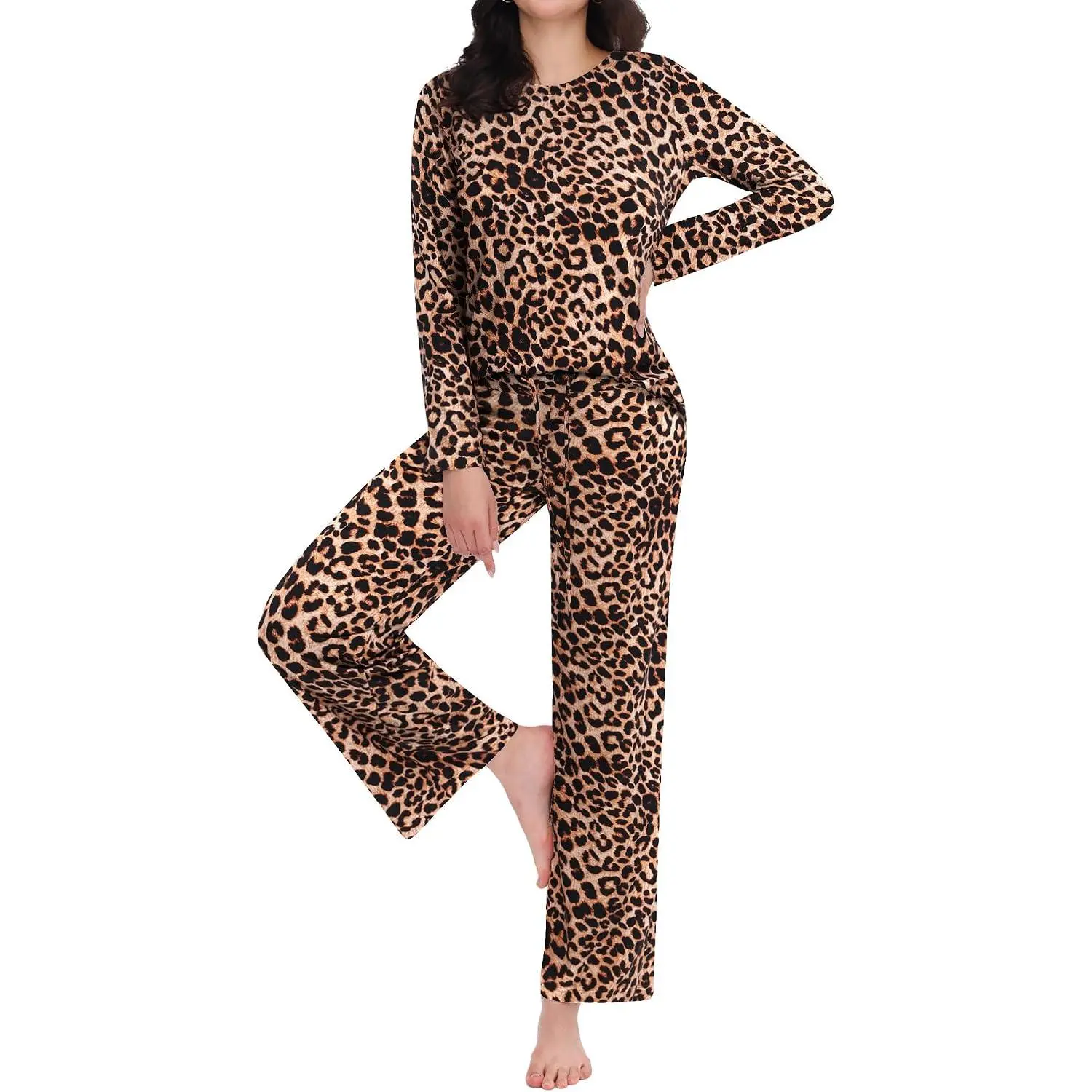 Womens Pajama Sets - Soft 2 Piece Lounge Sets for Women, Long Sleeve Sleepwear & Loungewear Pjs Set