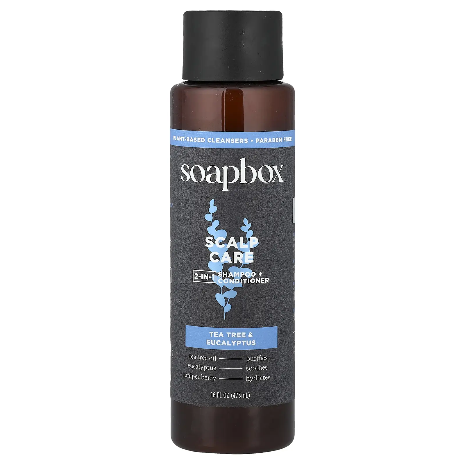 Soapbox Scalp Care, 2-In-1 Shampoo + Conditioner, Tea Tree & Eucalyptus, 16 fl oz (473 ml)