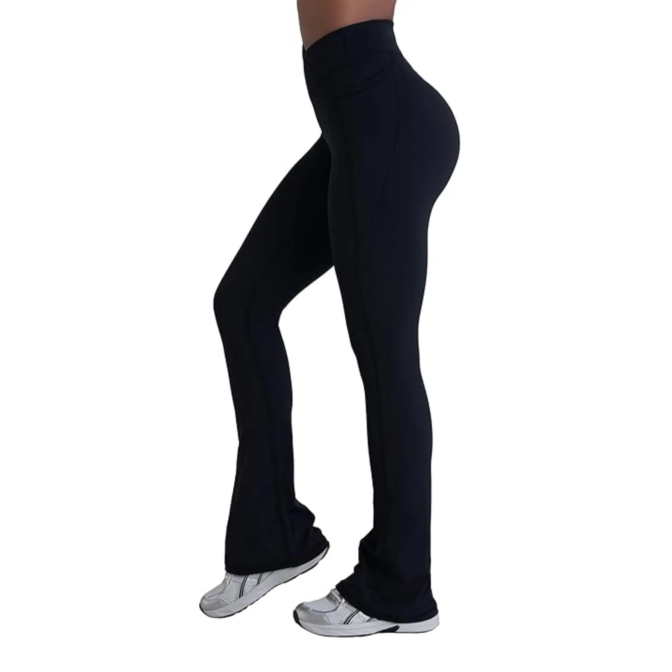 Sunzel Hidden Butt Lifting Scrunch Flare Leggings for Women with Pockets No Front Seam Tummy Control Mini Flared Yoga Pants, Gym Legging, Athleisure Style Bottoms, Pilates Yoga Wear, Women Workout Clothes, Seamless Yoga Leggings