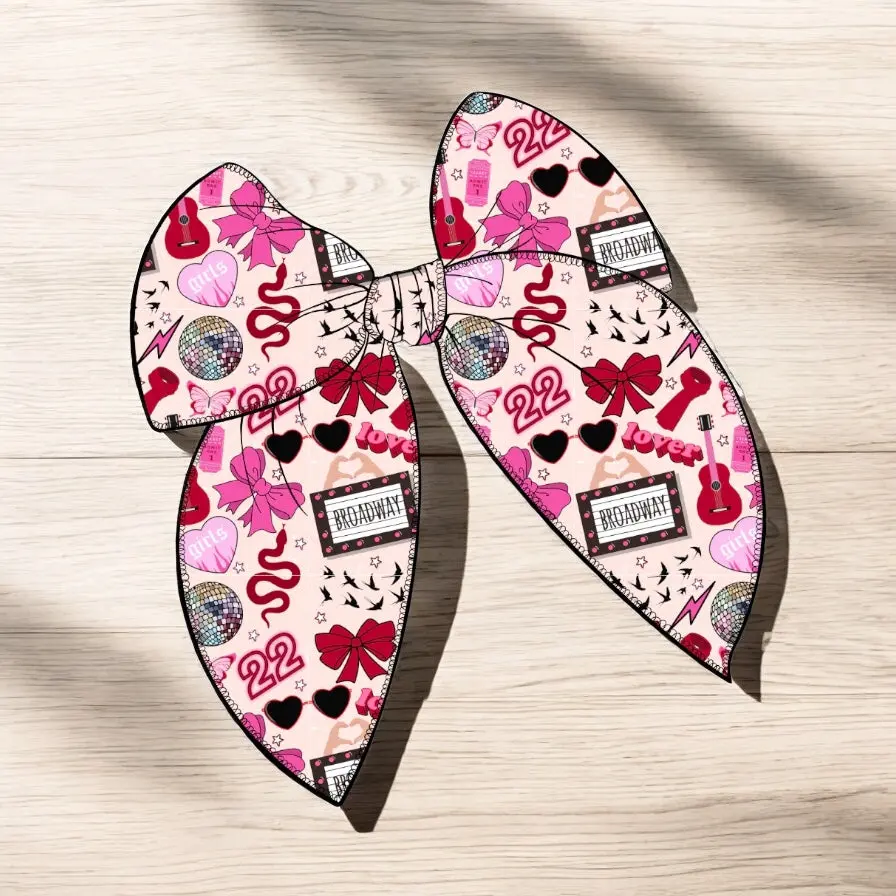 Pink Broadway Large Fabric Bow