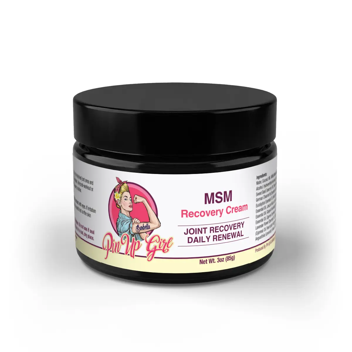MSM Recovery Cream with Arnica & Essential Oils – 3oz Post-Workout Topical Body Care