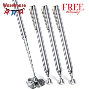 4 Pieces Telescoping Magnetic Pick up Tool Grabbers Reacher Tools with Pocket Clip 25 Inch