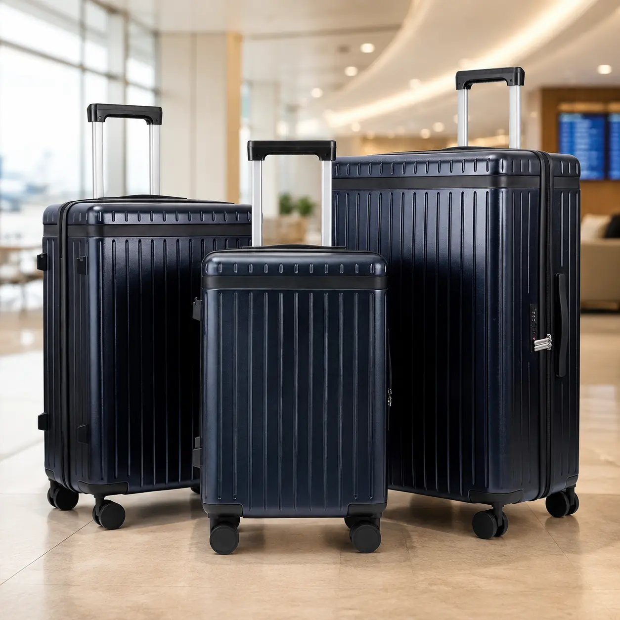 3PCS Expandable Polycarbonate Luggage Set - Durable ABS+PC Hard-Shell Suitcases with TSA Lock, 360° Silent Spinner Wheels, Lightweight 20/24/28in for International Travel, Business Trips,back to school shopping
