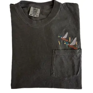 Mallard Ducks Comfort Colors Pocket Tee Casual Comfortable