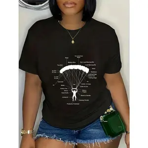 100% Cotton Paraglider Anatomy Magic Paragliding Skydiving Paraglider T-Shirt