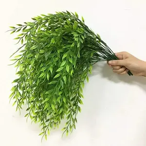 8 Pack Fake Weeping Willow Branches for Garden Decoration, UV Protected Faux Greenery Vines for Wedding and Party, Artificial Ivy Wreaths, Faux Hanging Plant