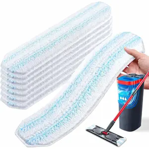 Mop Pads for O Cedar H2prO Flat Mop System, 8 Pack Mop Pads, Machine Washable Reusable Microfiber Mop Heads Replacements for H2Pro Refills for ALll Floors Types