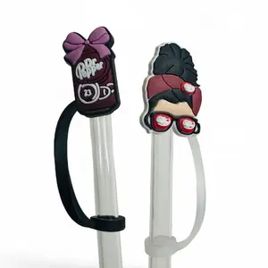 Cute Set of 20oz Soda Straw Toppers with Bow & Sunglasses Designs in Vibrant Colors for Fun Stylish Sipping Drinkware