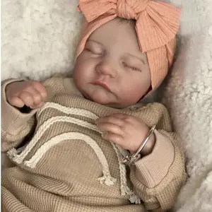 18-Inch Realistic Loulou Bebe Reborn Doll, Hand-Painted 3D Hair, Soft Newborn Design, Unisex, Ideal Birthday & Christmas Gift